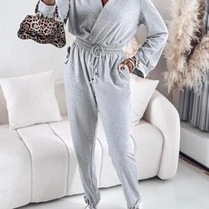 CHICME 2025 Casual Jumpsuits for Women Lapel