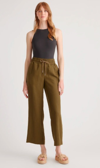 100% European Linen Wide Leg Pants