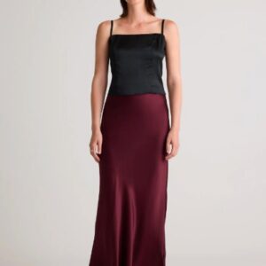 100% Washable Silk Maxi Skirt