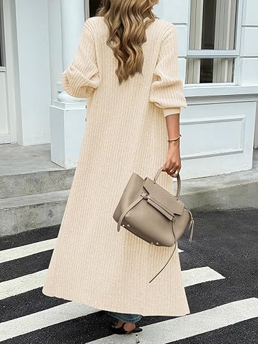 Saodimallsu Womens Long Cardigans V Neck Button Down - Image 5