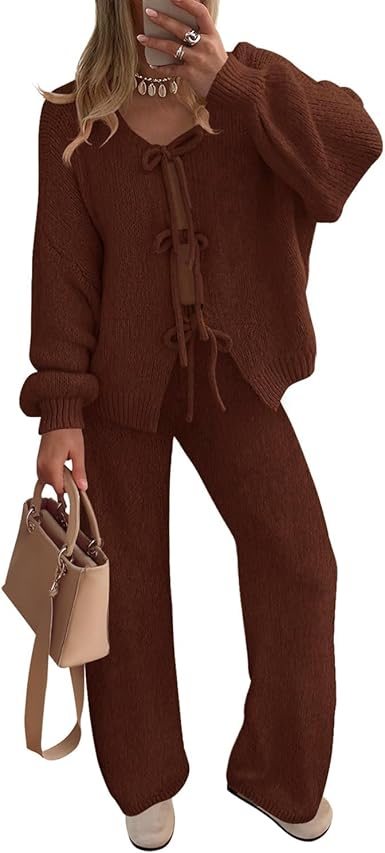 ZESICA Women's 2 Piece Outfits Lounge Pajama Sets - Image 7