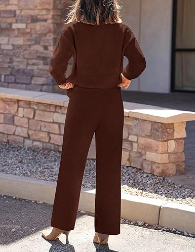 ZESICA Women's 2 Piece Outfits Lounge Pajama Sets - Image 6