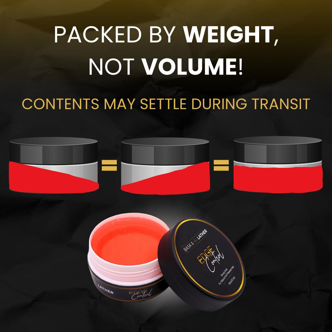 BASK & LATHER Strong Hold Edge Control Gel with Castor Oil - Image 3