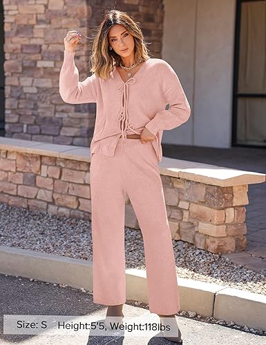 ZESICA Women's 2 Piece Outfits Lounge Pajama Sets