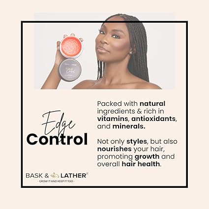 BASK & LATHER Strong Hold Edge Control Gel with Castor Oil - Image 6