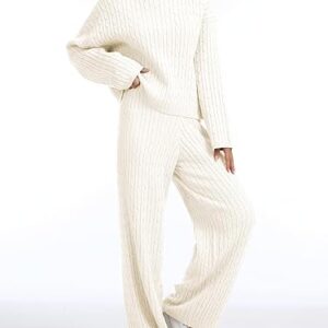AnotherChill Women's Cable Knit Sweater Lounge Set