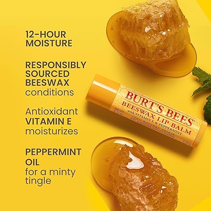 Burt's Bees Lip Balm - Original Beeswax, Lip Moisturizer - Image 6