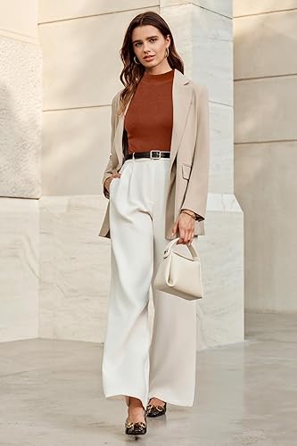 Arach&Cloz Womens Wool Blend Sweater Soft Turtleneck. - Image 9