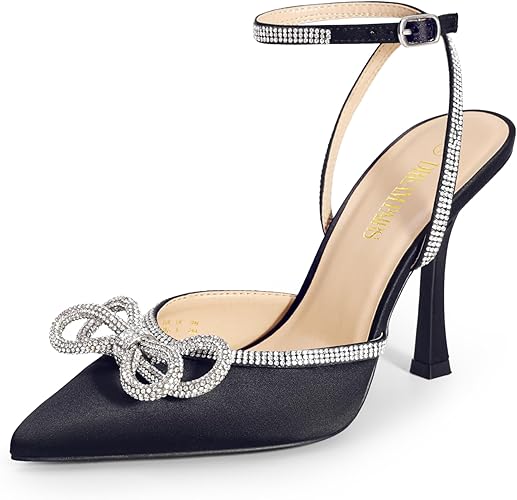 Women's High Heels Destiny Closed Toe Strappy Sexy Rhinestone