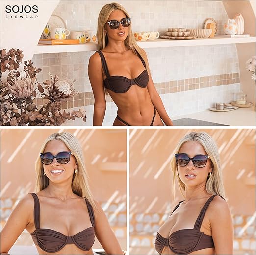 Round Polarized Sunglasses for Women Oversized - Image 8