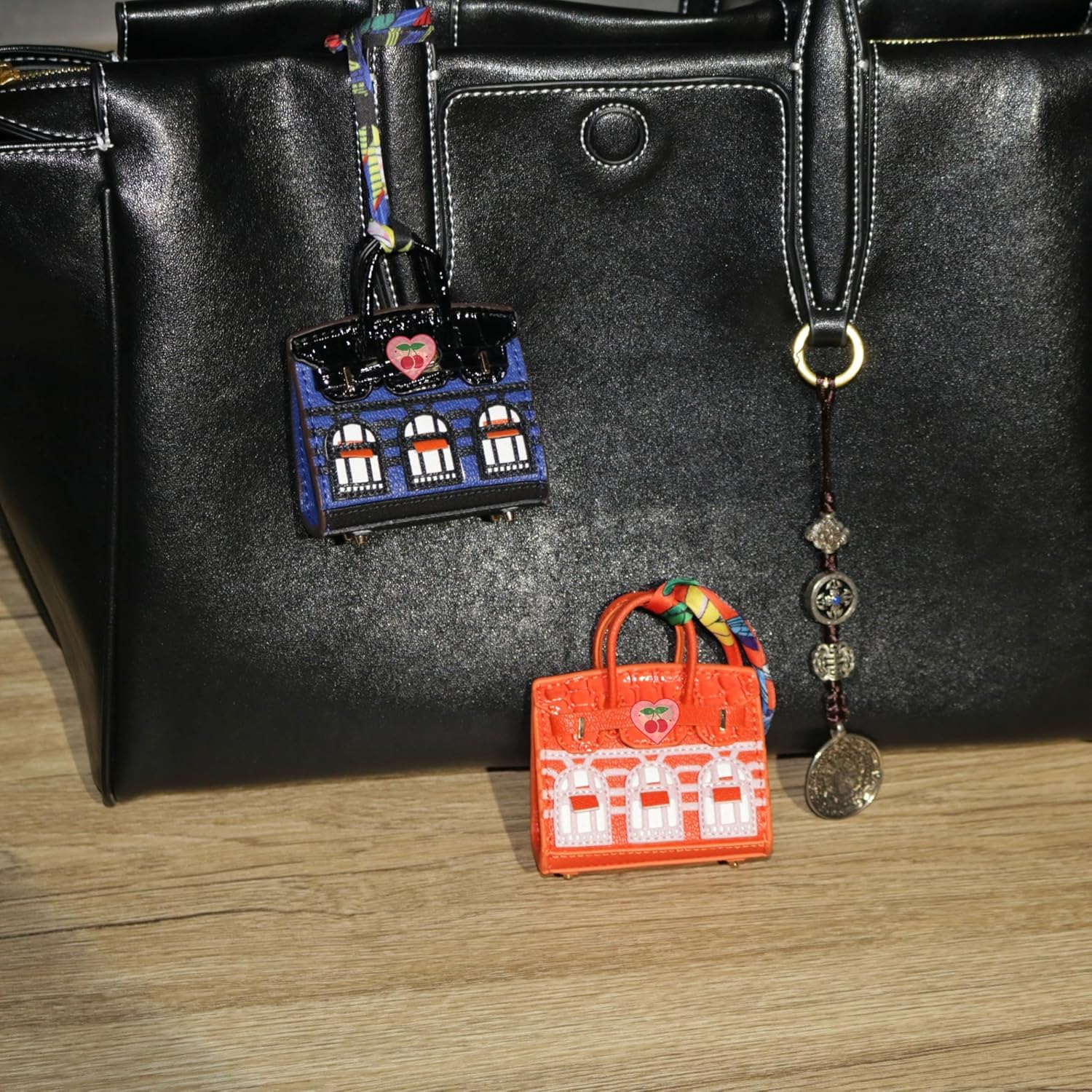 2 PCS Women Mini Backpack Keychain Accessories - Image 4