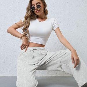 SeekMe Women's Barrel Leg Sweatpant Drawstring