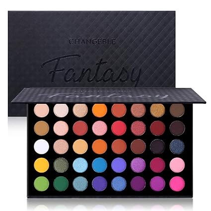 Highly Pigmented Eye Makeup Palette, Matte Shimmer Metallic Eyeshadow