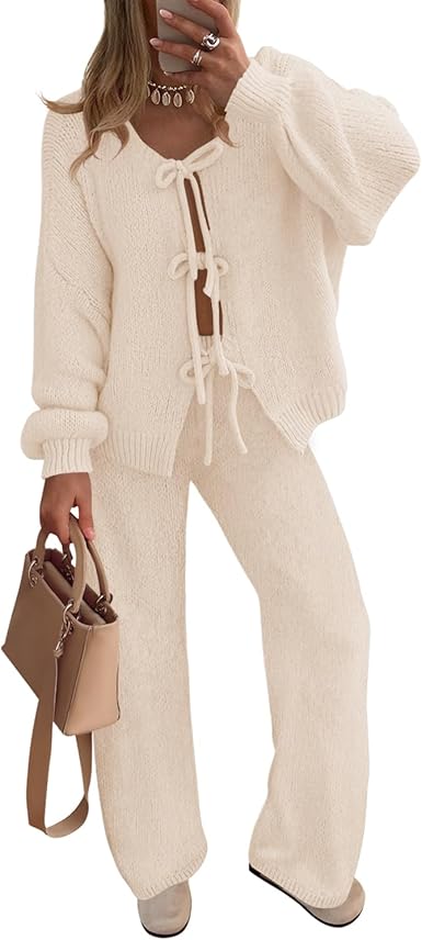 ZESICA Women's 2 Piece Outfits Lounge Pajama Sets