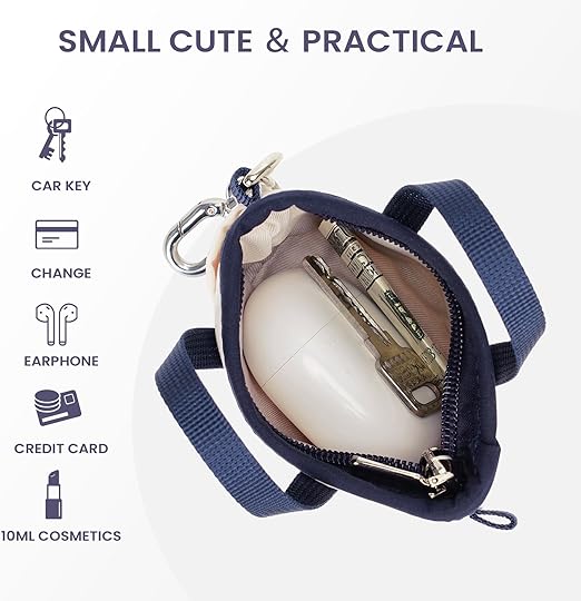 Coin Purse Mini Tote Bag Keychain Small Change Purse - Image 3