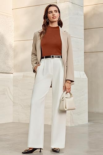 Arach&Cloz Womens Wool Blend Sweater Soft Turtleneck. - Image 8