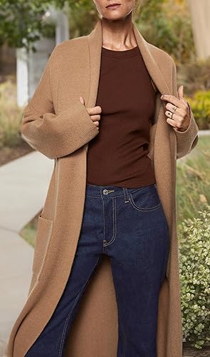 Womens Long Sleeve Maxi Cardigan Open Front Oversized