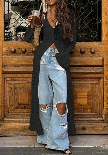 Unybwonn Long Cardigans for Women Crochet - Image 3