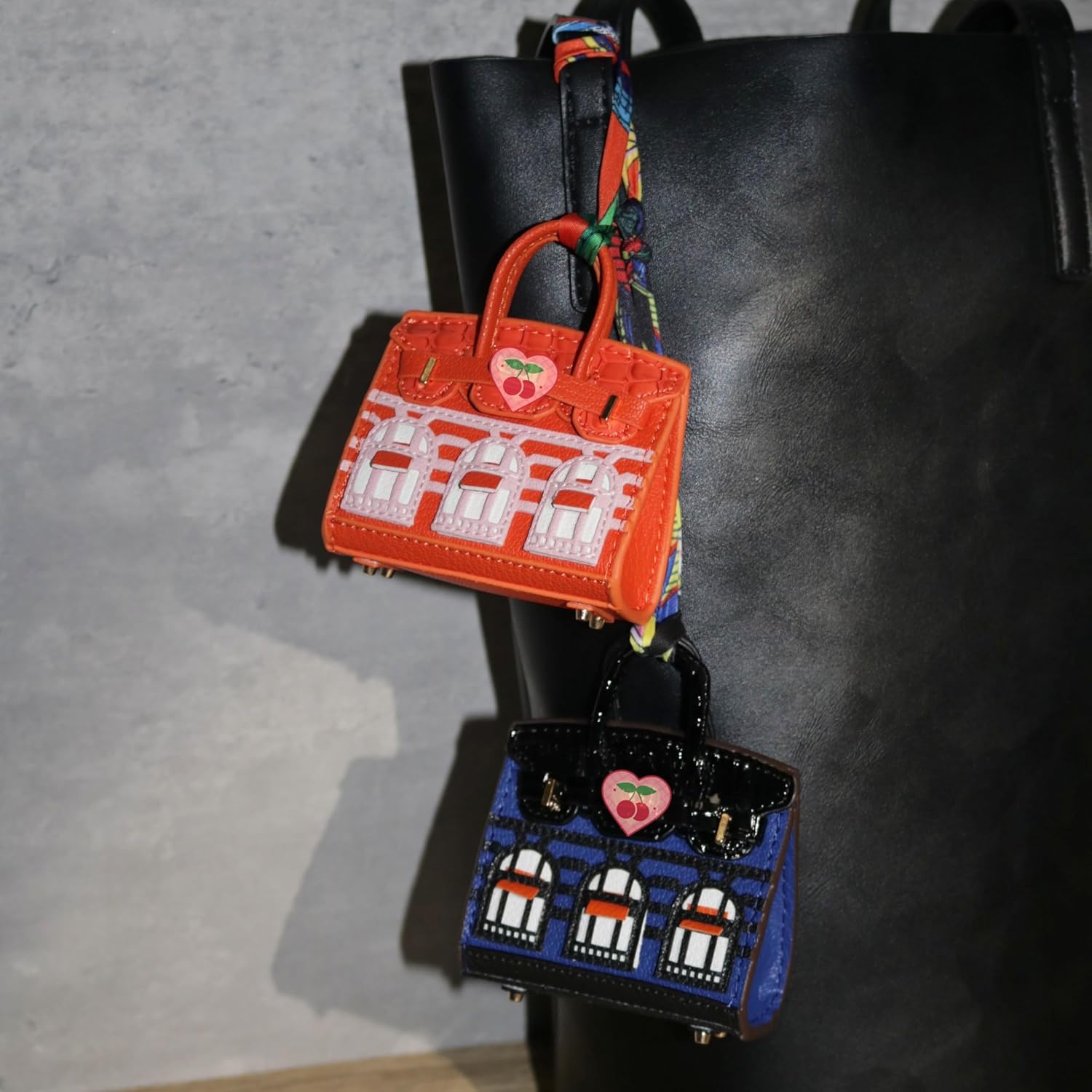 2 PCS Women Mini Backpack Keychain Accessories