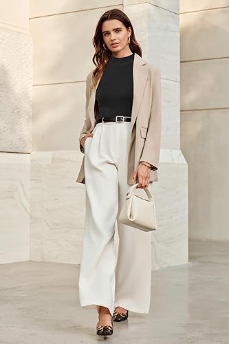 Arach&Cloz Womens Wool Blend Sweater Soft Turtleneck. - Image 3