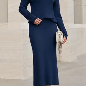 Arach&Cloz Women's Wool Blend Sweater 2 Piece Sets Winter