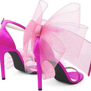 Women's Bow Heels Open Toe Stiletto Heels One Strap Party