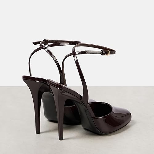 THESHY Womens Sandals Square Open Toe Stiletto High Heels - Image 5