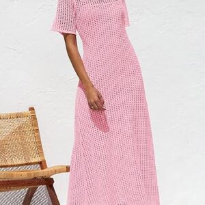 PRETTYGARDEN Womens Eyelet Cover Up Dress 2026 Summer Vacation