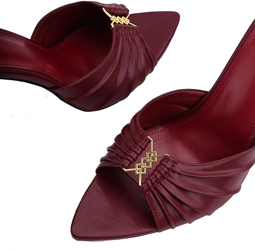 3.7-inch Women's Stiletto Mule Pointed Toe Open Toe High Heel