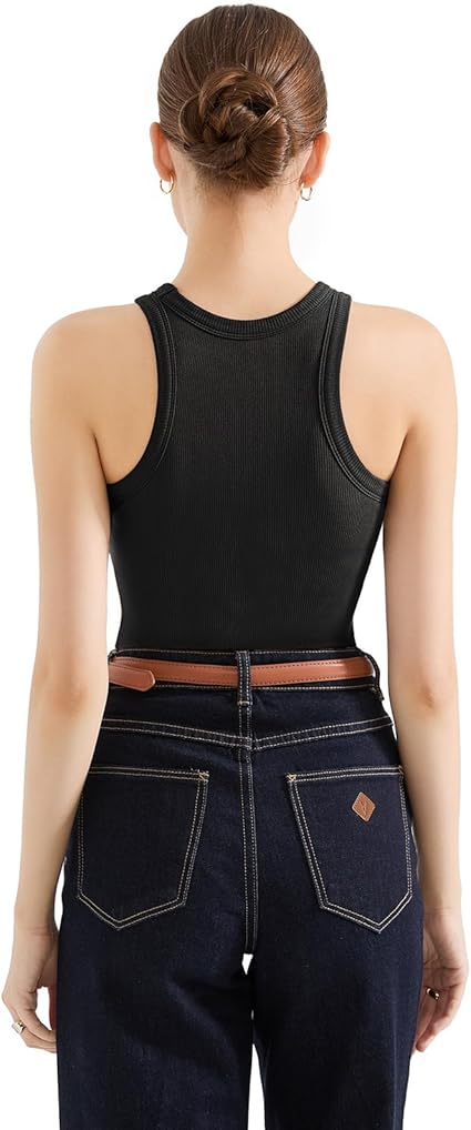 SUUKSESS Women Padded Cotton Ribbed Tank Tops - Image 8