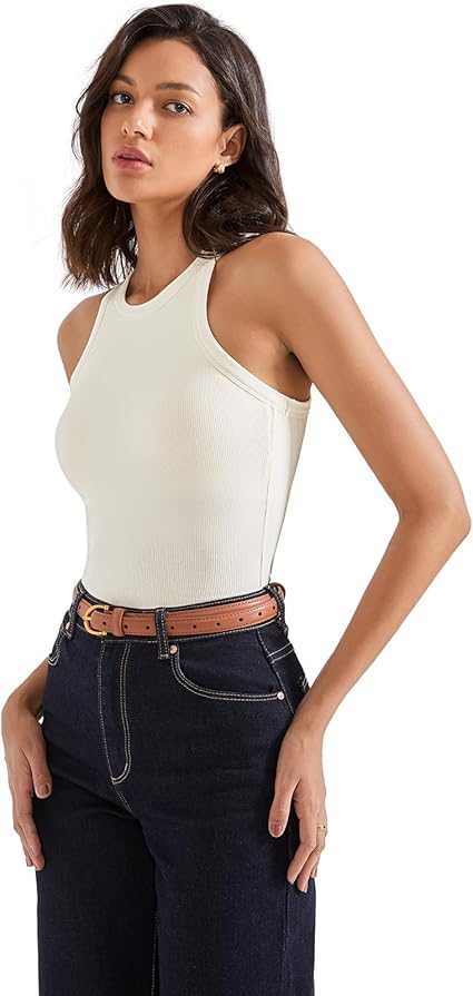 SUUKSESS Women Padded Cotton Ribbed Tank Tops - Image 2