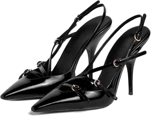 CORNMOOD Slingback Kitten Heels for Women Pointed Closed Toe - Image 6