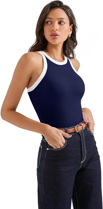 SUUKSESS Women Padded Cotton Ribbed Tank Tops - Image 5