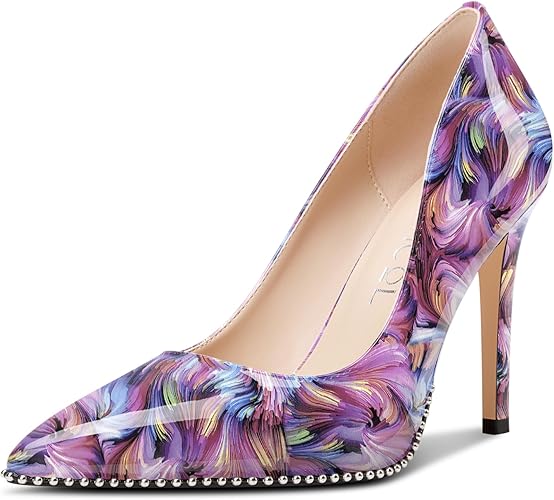 Aachcol Womens Stiletto High Heel Pumps Pointed Toe