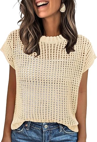 ANRABESS Women’s Tops 2026 Trendy Summer Shirts Crochet - Image 3
