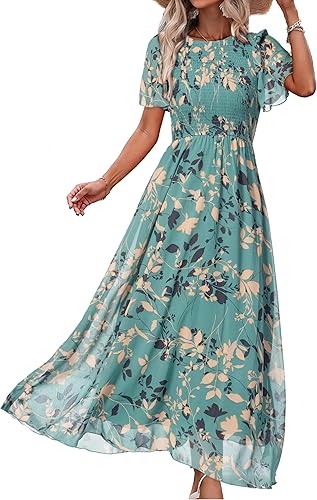Simplee Womens Casual Floral Summer Maxi Dress 2026 Boho