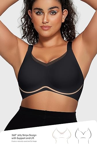 Vertvie Wireless Bras Women Seamless Jelly Supportive Mesh - Image 7