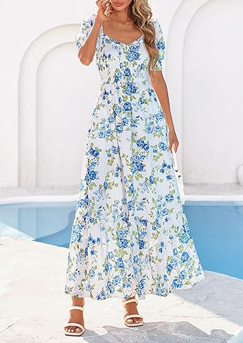 PRETTYGARDEN Women's Floral Boho Maxi Dresses Flowy - Image 4