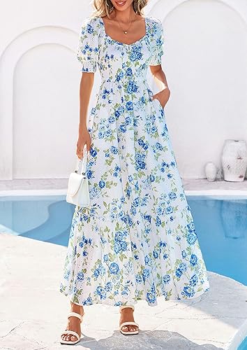PRETTYGARDEN Women's Floral Boho Maxi Dresses Flowy - Image 5