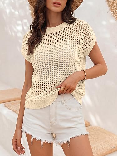 ANRABESS Women’s Tops 2026 Trendy Summer Shirts Crochet - Image 4