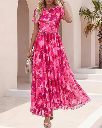 BTFBM Summer Dresses for Women 2026 Formal Short Sleeve Floral - Image 4