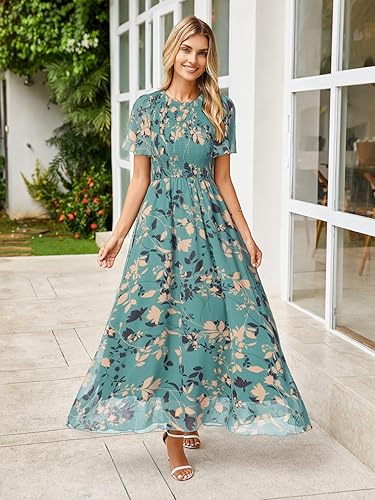 Simplee Womens Casual Floral Summer Maxi Dress 2026 Boho - Image 2