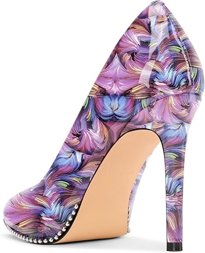 Aachcol Womens Stiletto High Heel Pumps Pointed Toe - Image 5