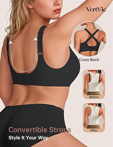 Vertvie Wireless Bras Women Seamless Jelly Supportive Mesh - Image 8
