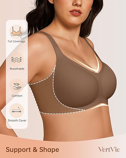 Bras for Women No Underwire Wireless Support Bra Underarm-Smoothing - Image 7
