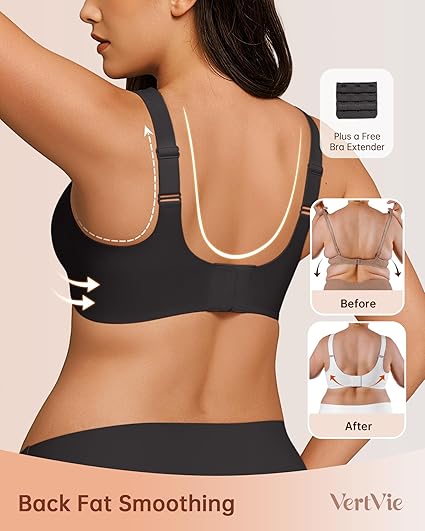 Bras for Women No Underwire Wireless Support Bra Underarm-Smoothing - Image 9