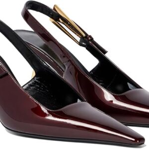 THESHY Women's Slingback Stiletto High Heels Square Toe