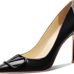 Women's 3.9IN Pointed Toe Stiletto Pumps Shoes Elegant High Heels
