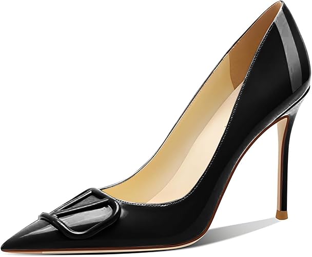 Women's 3.9IN Pointed Toe Stiletto Pumps Shoes Elegant High Heels