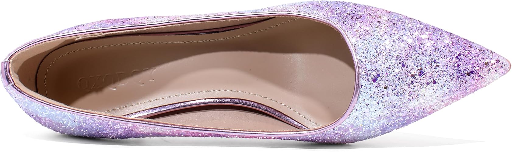 Women’s Kitten High Heels 2 Inch Sequined Pointed Toe Pumps - Image 6